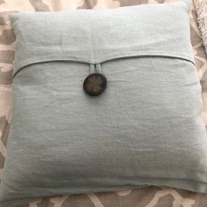Light blue Pottery Barn pillow